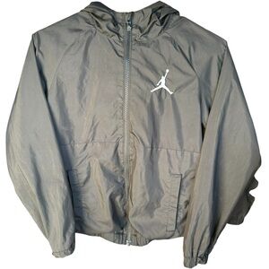 Jordan Kids' Hooded Windbreaker Jacket with White Jumpman